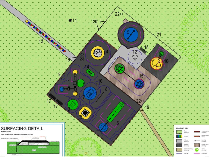 Chaundler Road Play Area Layout